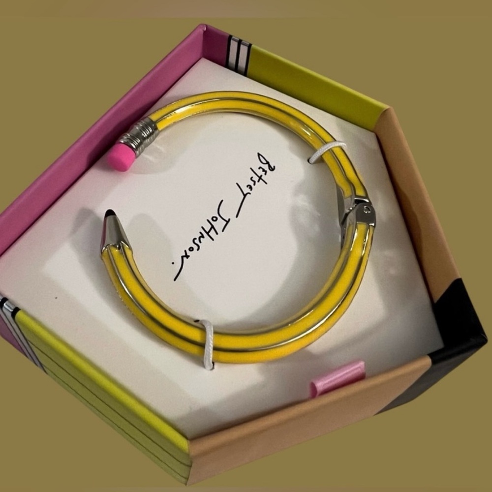 Betsey Johnson Yellow and Pink Pencil Set - Picture 4 of 6